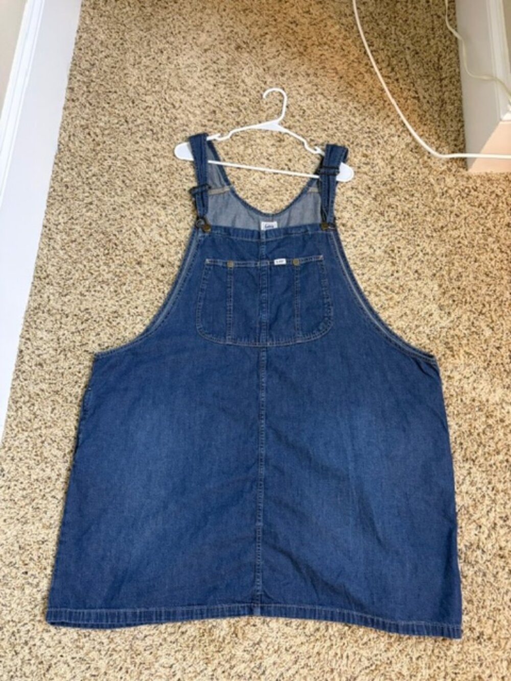 Vintage Lee Denim Overall Dress Women’s Size Small Pockets sz 3X
